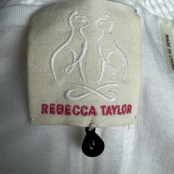 Rebecca Taylor white peplum lightweight jacket size 6 Elegant feminine - Picture 6 of 10